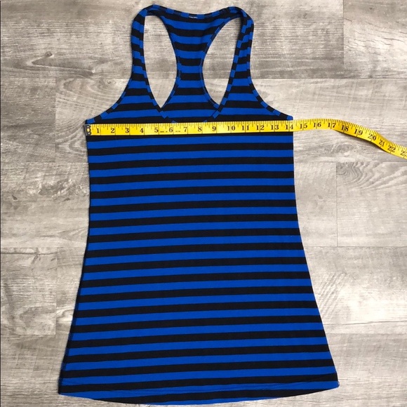 Lululemon Black/blue Striped Racerback Tank - Picture 3 of 6
